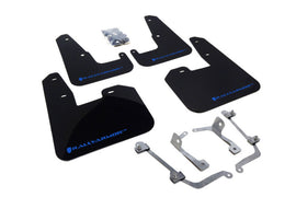 Rally Armor MF15-UR-BLK/BL FITS: 08-11 Subaru STI (Hatch Only) / 11-14 WRX (Hatch Only) Black UR Mud Flap w/Blue Logo Mud Flaps