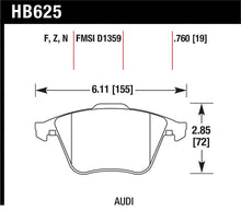 Load image into Gallery viewer, Hawk Performance HB625B.760 FITS: Hawk 2001-2010 Audi S3 European HPS 5.0 Front Brake Pads Brake Pads Performance