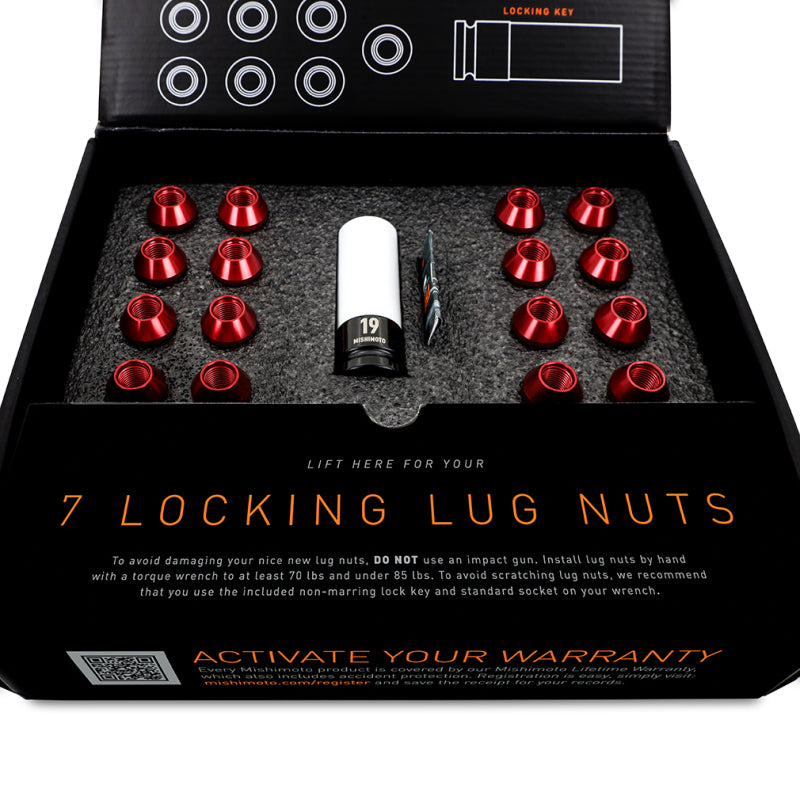 Mishimoto MMLG-1220-23LSL FITS: Lug Nuts FITS: Aluminum Locking Lug Nuts 1/2 X 20 23pc Set Silver Lug Nuts