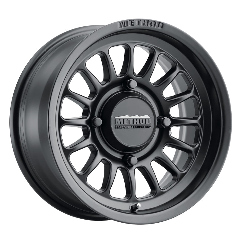 Method Wheels MR41157046543 FITS:Method MR411 Bead Grip 15x7 / 4+3/13mm Offset / 4x156 / 132mm CB Matte Black Wheel Wheels Cast