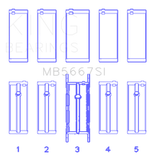 Load image into Gallery viewer, King Engine Bearings MB5667SI FITS: King Mini W10B16A/W11B16A (Size STD) Silicon Bi-Metal Aluminum Main Bearing Set Bearings