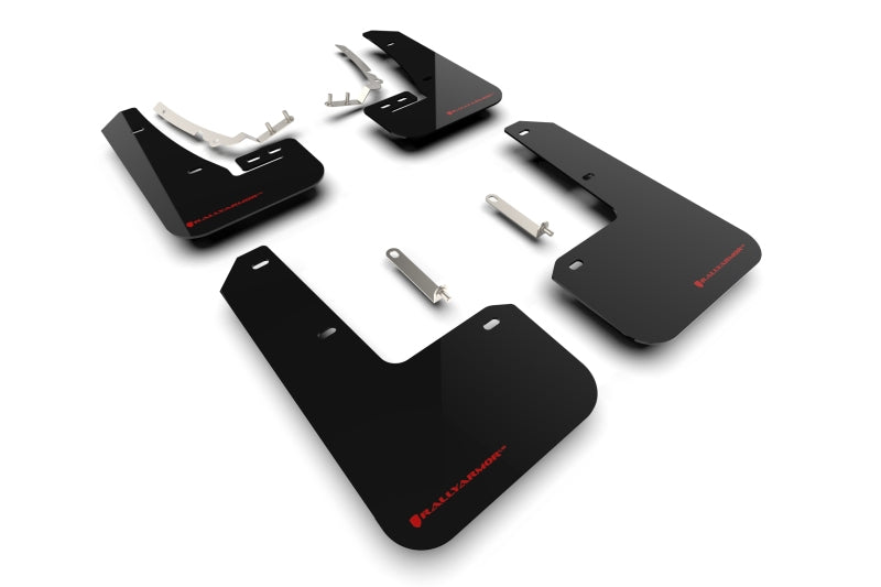 Rally Armor MF80-UR-BLK/RD FITS: 2022 MK8 Volkswagen Golf GTI/R Black UR Mud Flap w/ Red Logo Mud Flaps