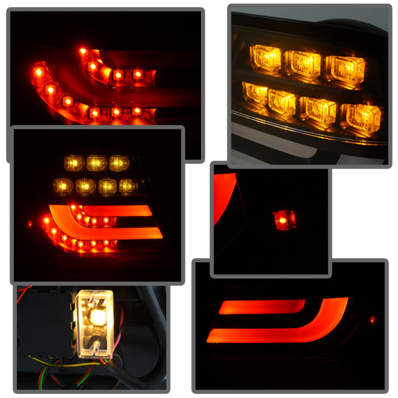 SPYDER 5076564 FITS: BMW E46 3-Series 04-06 2Dr Light Bar Style LED Tail Lights Black ALT-YD-BE4604-LBLED-BK Tail Lights