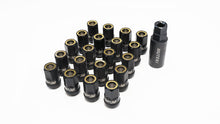 Load image into Gallery viewer, Wheel Mate HR3806TY FITS: Muteki HR38 Open End Lug Nuts 12x1.50 Titanium Chrome / Yellow Ring Lug Nuts