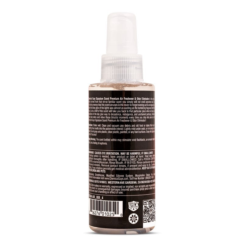Chemical Guys AIR_069_4 FITS: Signature Scent Air Freshener & Odor Eliminator 4oz Surface Cleaners