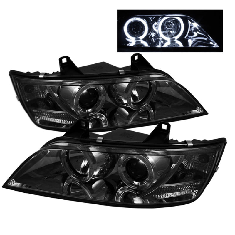 SPYDER 5009104 FITS: BMW Z3 96-02 Projector Headlights LED Halo Smoke High H1 Low H1 PRO-YD-BMWZ396-HL-SM Headlights