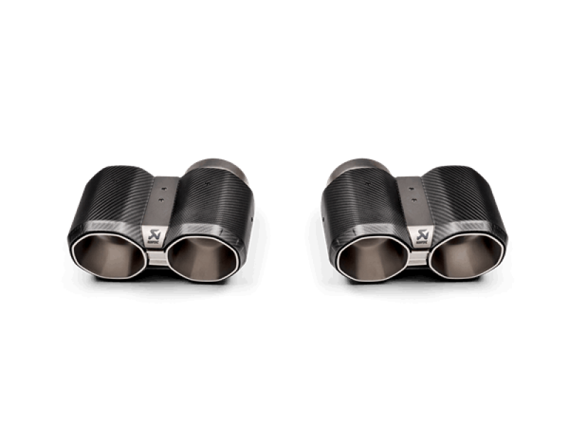 Akrapovic TP-CT/69 FITS: 2021+ BMW G87 M2, G80 M3 & G82 M4 Octagonal Carbon Design Tail Pipe Set Tips