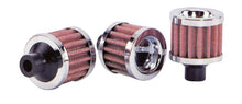 Load image into Gallery viewer, Vibrant 2164 FITS: Crankcase Breather Filter w/Chrome Cap 2 1/8in 55mm Cone ODx2 5/8in 68mm Tallx3/4in 19mm ID Air Filters Universal Fit