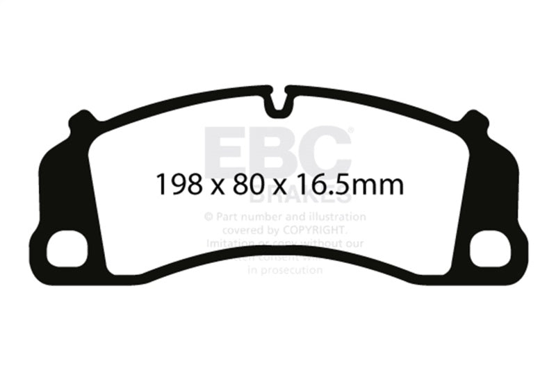 EBC DP52206NDX FITS: 13-15 Porsche 911 (991) GT3 3.8L (Cast Iron Rotor Only) Bluestuff Front Brake Pads Brake Pads Racing