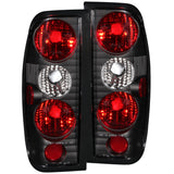 ANZO 211115 FITS: 1998-2004 Nissan Frontier Taillights Black Tail Lights