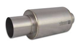 Vibrant 17561 FITS: Titanium Muffler w/Straight Cut Natural Tip 2.5in. Inlet / 2.5in. Outlet Muffler
