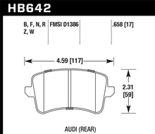 Load image into Gallery viewer, Hawk Performance HB642F.658 FITS: Hawk 09-10 Audi A4/A4 Quattro/A5 Quattro/Q5/S5 / 10 S4 HPS Street Rear Brake Pads Brake Pads Performance