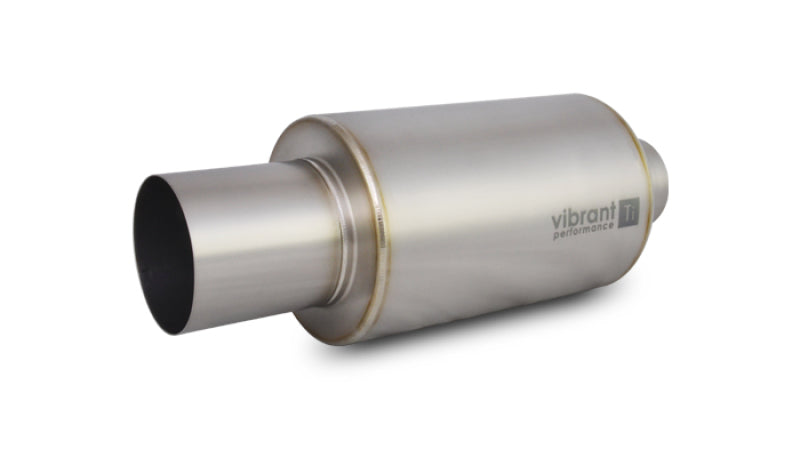 Vibrant 17563 FITS: Titanium Muffler w/Straight Cut Natural Tip 3in. Inlet / 3in. Outlet Muffler