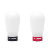 Cobb Mazda 6-Speed Tall Weighted COBB Shift Knob - White (Incl. Both Red + Blk Collars)