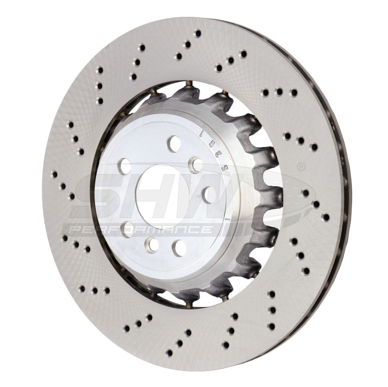 SHW Performance BRL43503 FITS:SHW 2020+ BMW X3 M 3.0L Left Rear Cross-Drilled Lightweight Brake Rotor (34118054827) Brake Rotors Drilled
