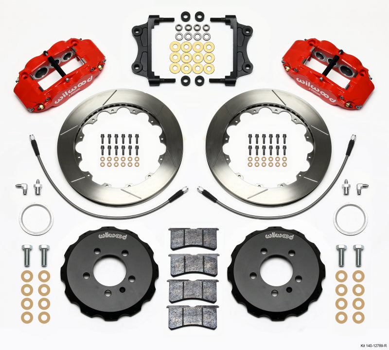 Wilwood 140-12789-R FITS: Narrow Superlite 6R Front Hat Kit 12.88in Red 06-12 Volkswagen GTI w/ Lines Big Brake Kits