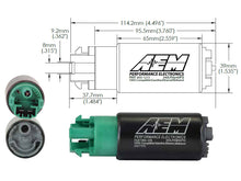 Load image into Gallery viewer, AEM 50-1215 FITS: 340LPH 65mm Fuel Pump Kit w/ Mounting Hooks Ethanol Compatible Fuel Pumps