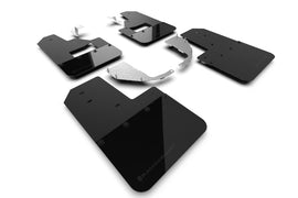 Rally Armor MF85-RB-ST-MBK FITS: 21-25 Ford Bronco (Steel Bmpr + RB NO Rptr/Sprt) Blk Mud Flap w/Met. Blk Logo Mud Flaps