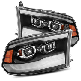 AlphaRex 880597 FITS: 09-18 Dodge Ram 1500HD PRO-Series Projector Headlights Plank Style Black w/Seq Signal/DRL Headlights