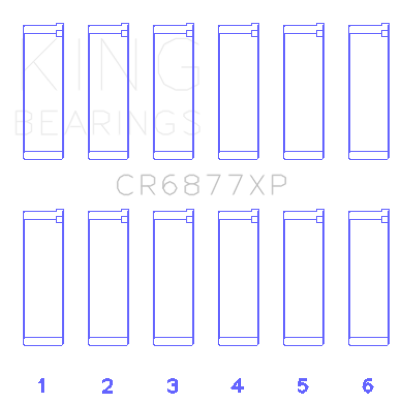 King Engine Bearings CR6877XP FITS: King BMW S54B32 3.2L (Size STD) Performance Rod Bearing Set Bearings