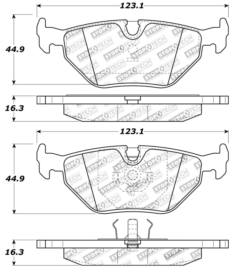 Stoptech 309.03960 FITS:StopTech Performance 87-99 BMW M3 / 89-93 M5 / 98-02 Z3 Rear Street Performance Brake Pads Brake Pads Performance
