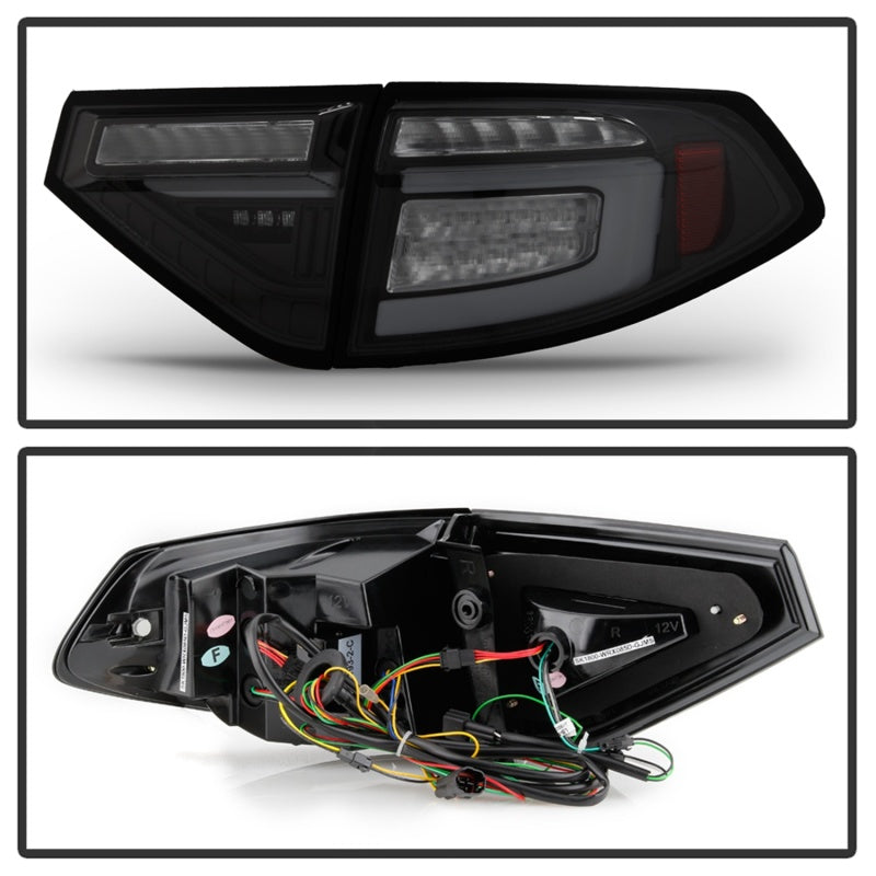 SPYDER 5086747 FITS: 08-14 Subara Impreza WRX Hatchback LED Tail Lights Seq Signal Blk Smoke ALT-YD-SI085D-SEQ-BSM Tail Lights