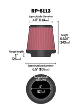 Load image into Gallery viewer, K&amp;N Engineering RP-5113 FITS:K&amp;N Cone Filter 5in ID 6.5in base 4.5in top 5.625in height carbon fiber look Air Filters Universal Fit