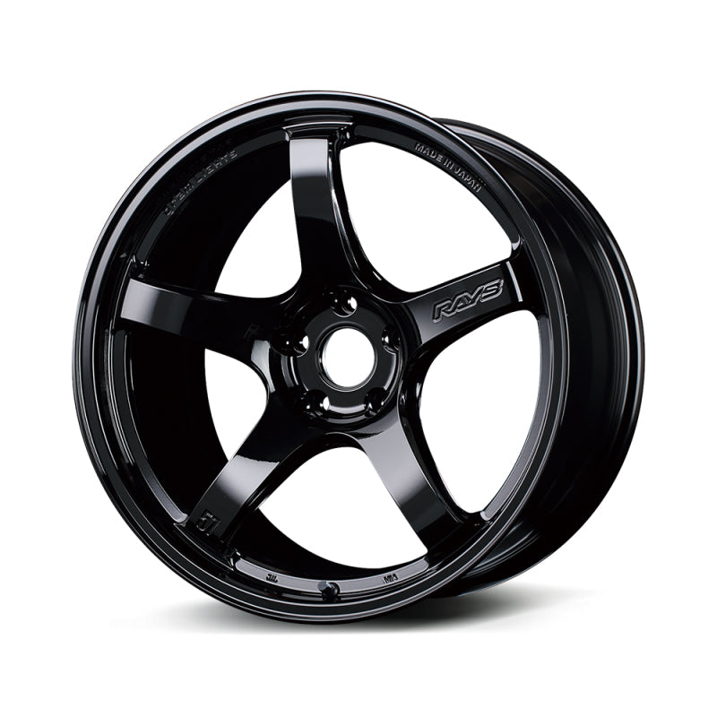 Gram Lights WGCRQ38EGX FITS: 57CR 17x9 +38 5x114.3 Gloss Black Wheel Wheels Cast