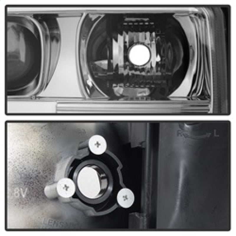 SPYDER 5084620 FITS: GMC Sierra 1500/2500/3500 99-06 V2 Projector Headlights DRL Chrome PRO-YD-CDE00V2-LB-C Headlights