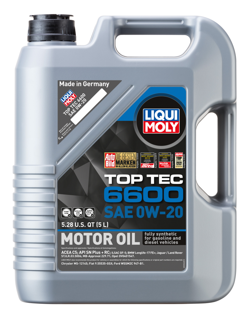 LIQUI MOLY 22046 FITS: 5L Top Tec 6600 Motor Oil SAE 0W20 Motor Oils
