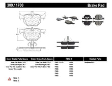Load image into Gallery viewer, Stoptech 309.11700 FITS:StopTech Performance 06 BMW 330 Series (Exc E90) / 07-09 335 Series Rear Brake Pads Brake Pads Performance