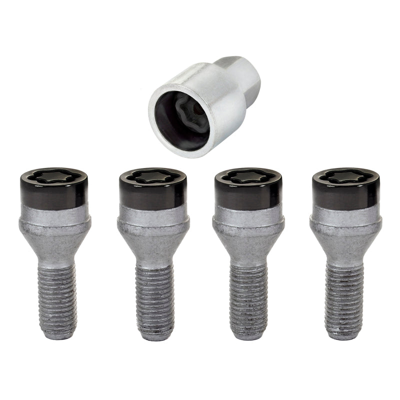 McGard 27178 FITS: Wheel Lock Bolt Set 4pk. (Cone Seat) M12X1.5 / 17mm Hex / 25.5mm Shank Length Black Wheel Bolts