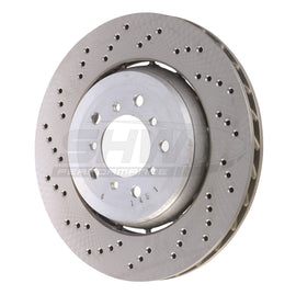 SHW Performance BFL44451 FITS:SHW 05-06 BMW M3 3.2L Left Front Cross-Drilled Lightweight Brake Rotor (34112282445) Brake Rotors Drilled