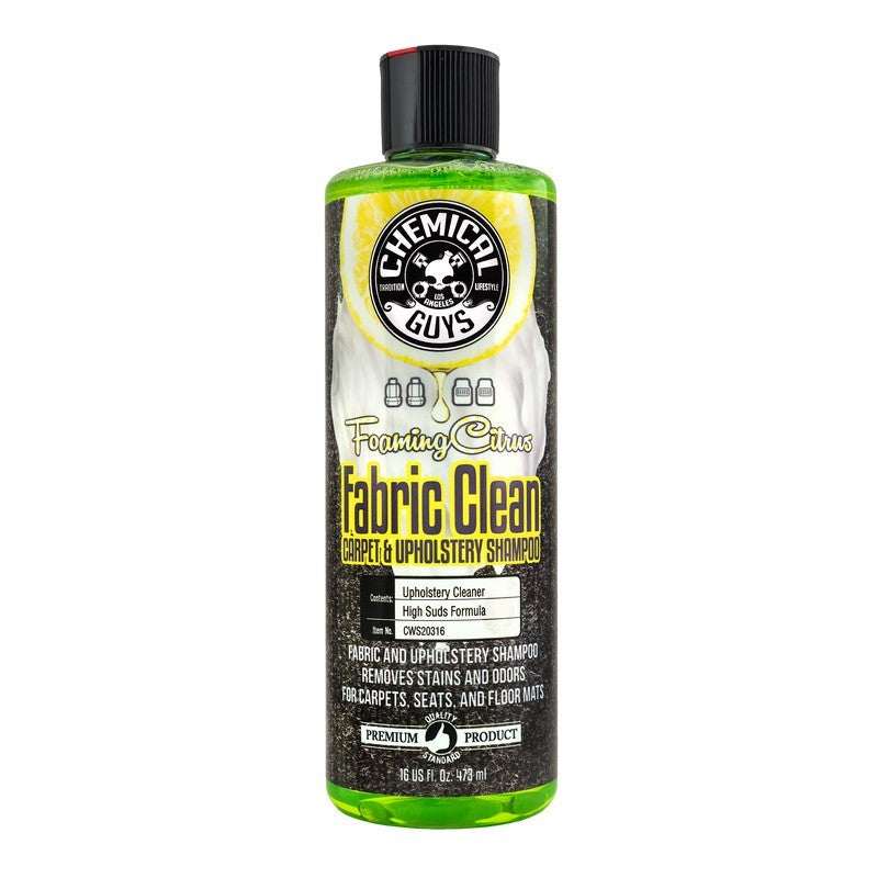 Chemical Guys CWS20316 FITS: Foaming Fabric Clean Carpet/Upholstery Shampoo & Odor Eliminator 16oz Surface Cleaners
