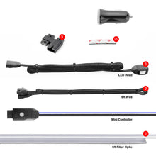 Load image into Gallery viewer, XKGLOW XK-FO-ADV FITS:XK Glow Fiber Optic Roll 6pc LED Head XKchrome Controlled Fiber Optic LED Accent Light Kit 2pc 6ft Light Accessories and Wiring