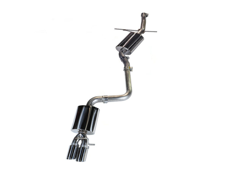 AWE Tuning 3015-22012 FITS: Audi B8 A5 2.0T Touring Edition Single Outlet Exhaust Polished Silver Tips Catback
