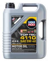 Load image into Gallery viewer, LIQUI MOLY 22122 FITS: 5L Top Tec 4110 Motor Oil SAE 5W40 Motor Oils