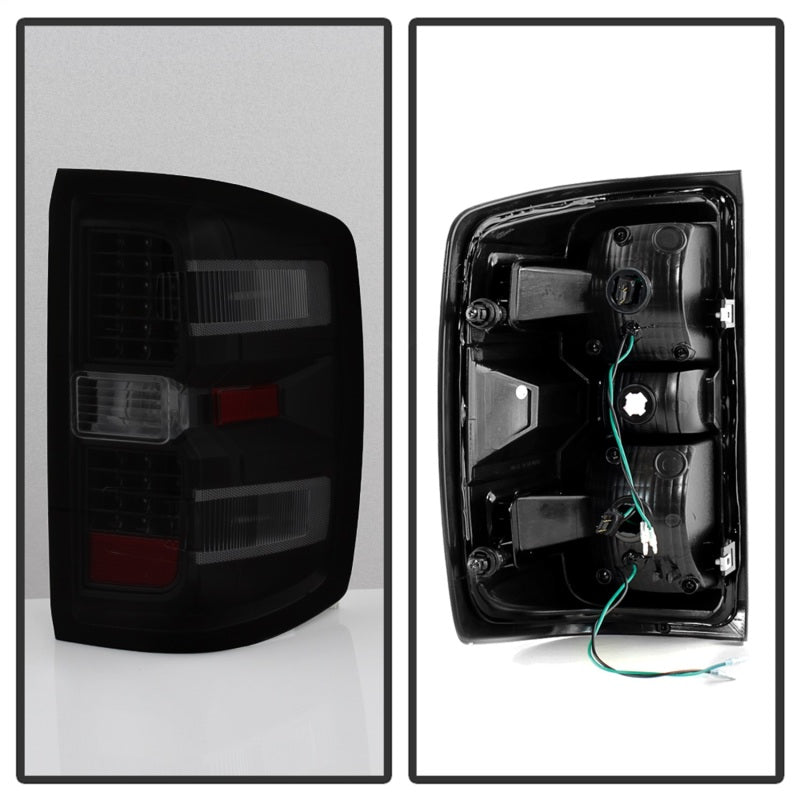 SPYDER 9036552 FITS:xTune Chevy 1500 14-16 / Silverado 2500HD/3500HD LED Tail Lights Black Smoked ALT-JH-CS14-LED-BSM Tail Lights