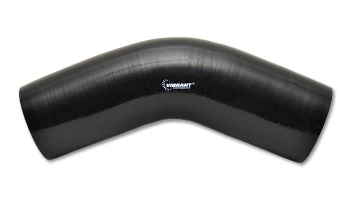 Vibrant 2751 FITS: 4 Ply Reinforced Silicone Elbow Connector 2.25in I.D. 45 deg. Elbow (BLACK) Silicone Couplers & Hoses