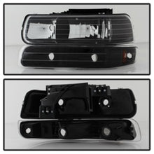 Load image into Gallery viewer, SPYDER 5064219 FITS:xTune Chevy Tahoe 00-06 Amber Crystal Headlights w/ Bumper Lights Black HD-JH-CSIL99-SET-AM-BK Headlights