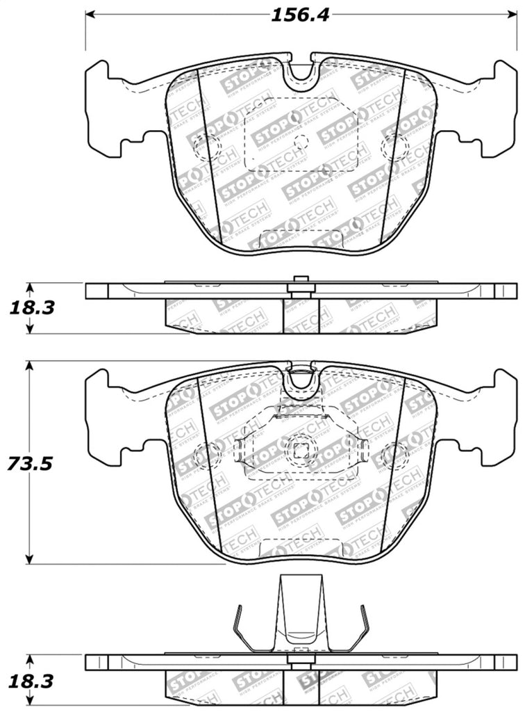 Stoptech 309.06810 FITS:StopTech Performance 00-04 BMW M5 E39 / 00-06 X5 / 03-05 Range Rover HSE Front Brake Pads Brake Pads Performance