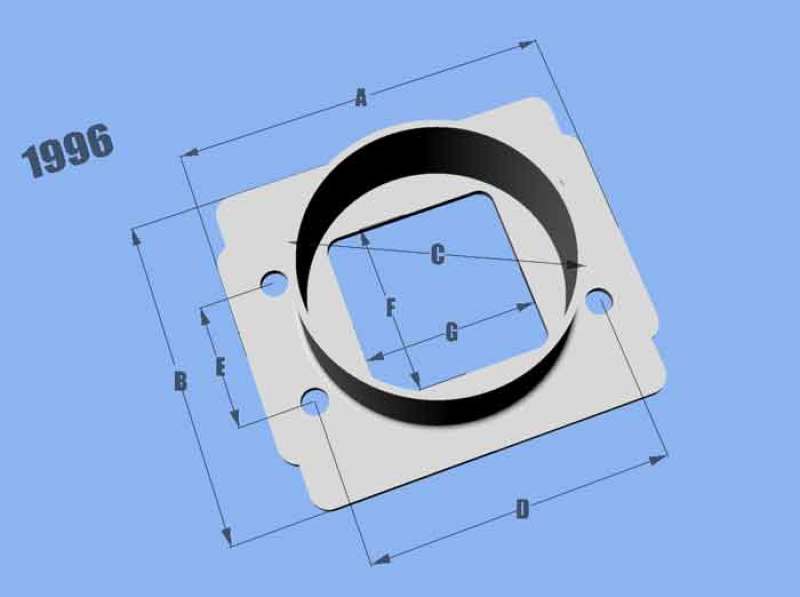 Vibrant 1996 FITS: MAF SenAdapter Plate Toyota w/ Bosch MAF Sensuse w/ 3in ID filteronly Flanges