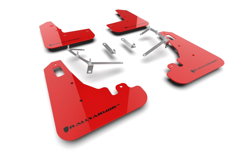 Rally Armor MF99-UR-RD-BLK FITS: 22-25 Subaru BRZ / Toyota GR86 Red UR Mud Flap w/Black Logo Mud Flaps