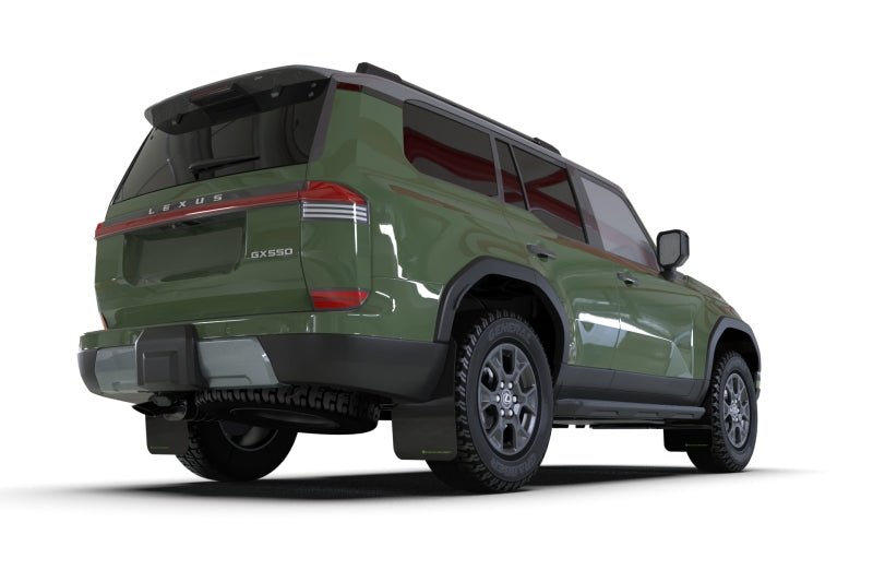 Rally Armor MF142-UR-BLK-AGN FITS: 2024+ Lexus GX-550 Overtrail Black UR Mud Flap Dark Green Logo Mud Flaps