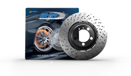 SHW Performance PFR49902 FITS: -SHW 18-19 Porsche 911 Carrera 4 GTS 3.0L w/o Ceramic Brake Right Frt Drilled-Dimpled LW Brake Rotor Brake Rotors Drilled