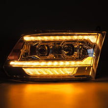 Load image into Gallery viewer, AlphaRex 880562 FITS: 09-18 Ram 1500 PRO-Series Proj Headlights Chrome w/ Sequential Signal and Top/Middle DRL Headlights