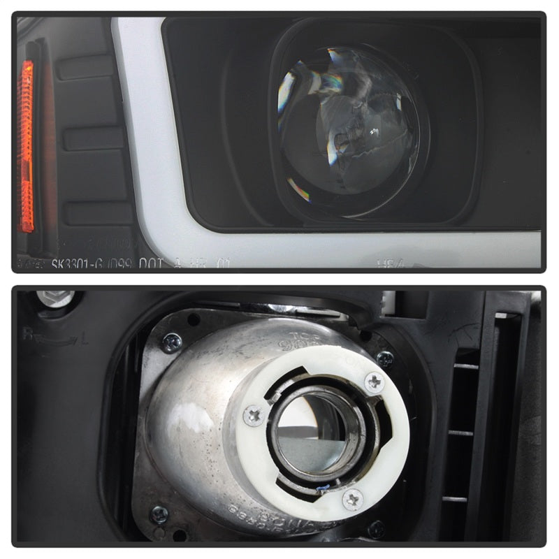 SPYDER 5084521 FITS: GMC Sierra 1500/2500/3500 99-06 V2 Projector Headlights DRL Black PRO-YD-CDE00V2-LB-BK Headlights