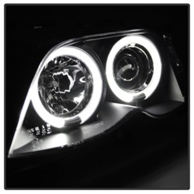 SPYDER 5042415 FITS: BMW E46 3-Series 02-05 4DR Projector Headlights 1PC LED Halo Blk PRO-YD-BMWE4602-4D-AM-BK Headlights