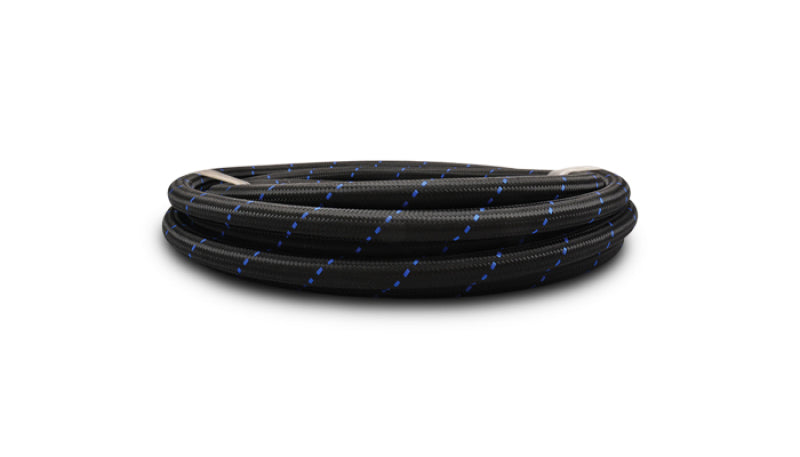 Vibrant 11978B FITS: -8 AN Two-Tone Black/Blue Nylon Braided Flex Hose (20 foot roll) Hoses