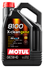 Load image into Gallery viewer, Motul 109762 FITS: 5L Synthetic Engine Oil 8100 X-CLEAN Gen 2 5W40 Case of 4 Motor Oils
